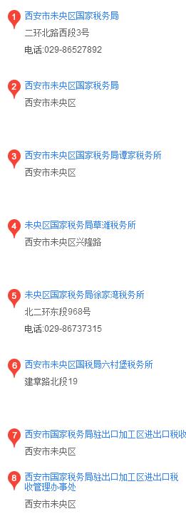 西安市未央區國家稅務局電話地址怎么去